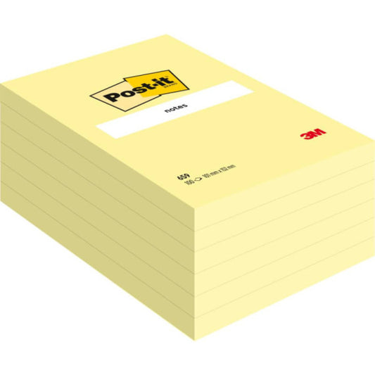 Foglietti riposizionabili Post-it® formato 120x152 mm - in conf. da 6 blocchetti giallo - 659N