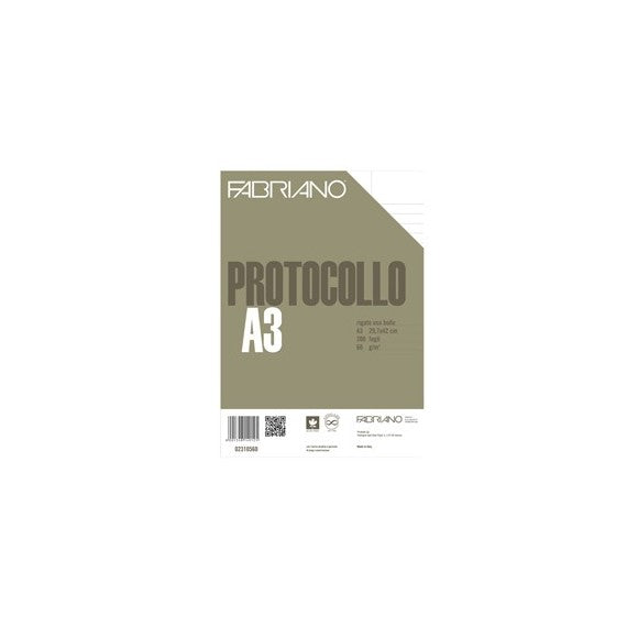 Foglio protocollo - A4 - uso bollo - 60 gr - Fabriano - conf. 200 pezzi