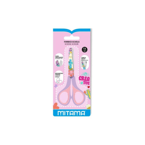 Forbice in plastica Junior  Mitama 13 cm Fantasie assotite 61286