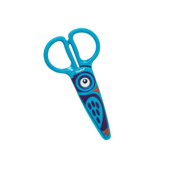Forbici per bambini 100% in plastica - Dahle blu con gufo R054676