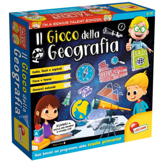 Gioco in scatola materie scolastiche I'm a Genius Geografia - 48908