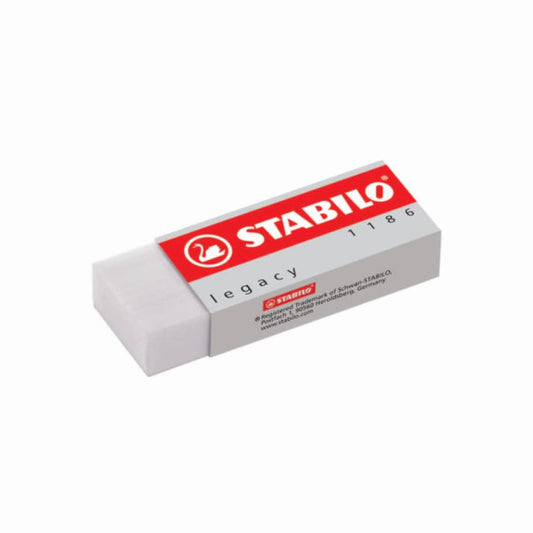Gomma bianca Stabilo Legacy senza PVC - 22x11x62 mm - Conf. 20 pezzi - 1186/20