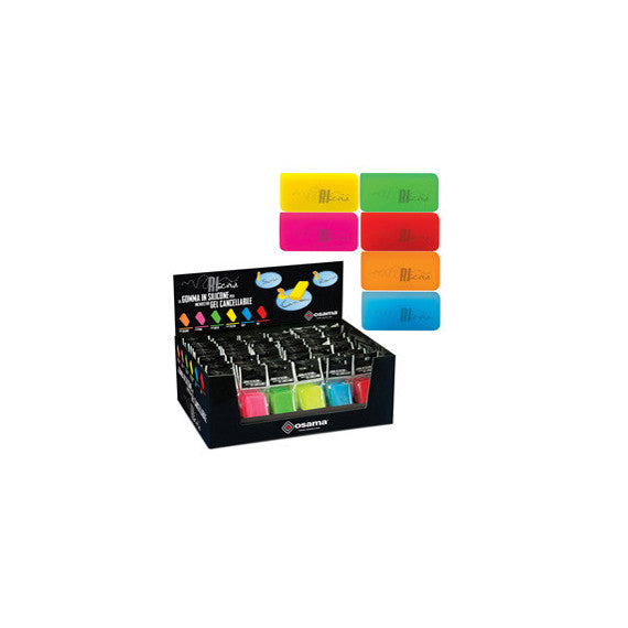 Gomma Riscrivi per gel cancellabile - colori assortiti - 6x3cm - Osama