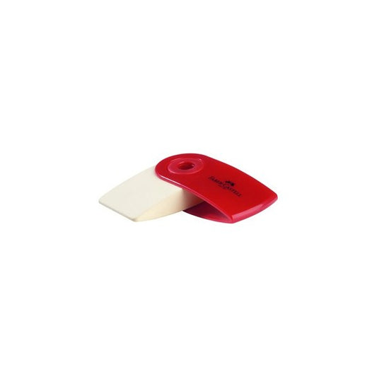 Gomma Sleeve Mini - 55x28x15mm - con custodia protettiva rossa e blu - Faber Castell