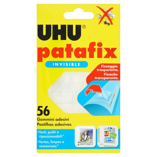 Gommini adesivi Uhu Patafix Invisible trasparente Conf. 56 pezzi - 34992