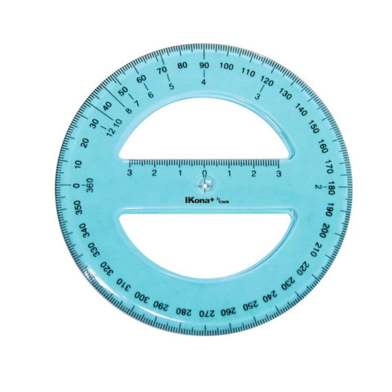 Goniometro circolare IKona+ 360° - Ø 12 cm - azzurro trasparente - 551