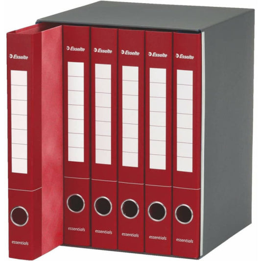 Gruppo di sei raccoglitori a 2 anelli Esselte Essentials E6 conf. da 6 pezzi Esselte rosso - 391965160