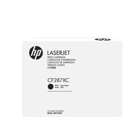 Hp CF287XC toner originale per HP LASERJET ENTERPRISE HP MFP M520 M527F M506 CF287X capacità 18.000 pagine