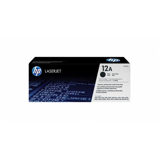 HP Q2612A NERO 12A TONER ORIGINALE PER HP Laser 1010-1012-1015-1020-1022 CAPACITA' 2.000 PAGINE