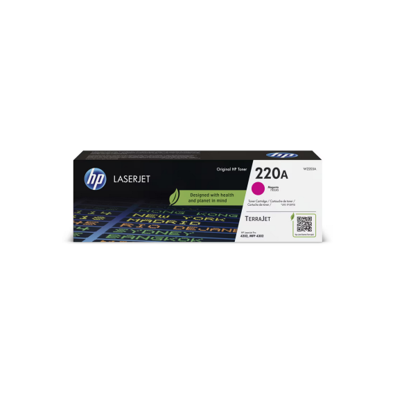 Hp W2203A magenta 220A toner originale per HP Color Laserjet Pro 4202,MFP 4302,4303 capacità 1.800 pagine