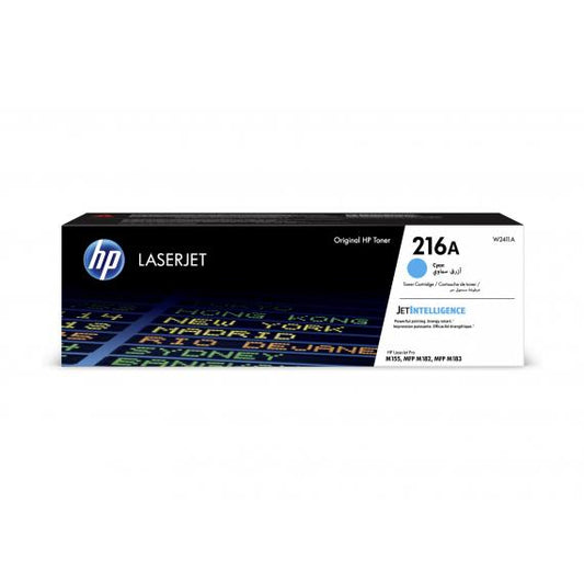 HP W2411A CIANO TONER ORIGINALE 216A PER HP Color LaserJet Pro M155,MFP M182nwM183fw CAPACITA 850 PAGINE