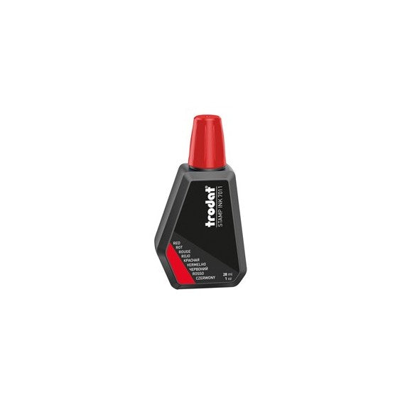 Inchiostro 7011 per timbro in gomma - 28 ml - rosso - Trodat