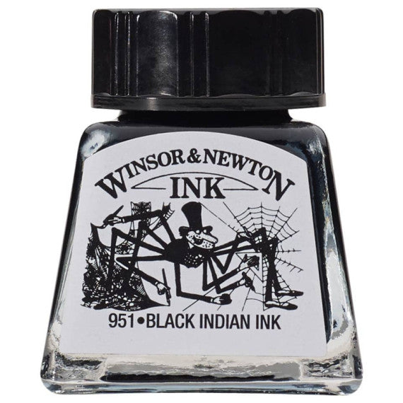Inchiostro da disegno Winsor&Newton nero - 14 ml - 1005030