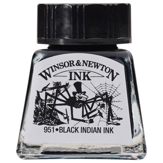 Inchiostro da disegno Winsor&Newton nero - 14 ml - 1005030