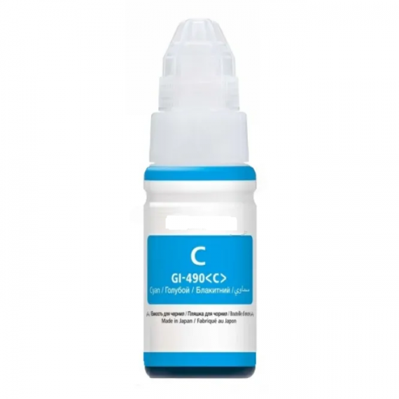 Inchiostro GI-490C ciano 0664C001 dye serbatoio flacone compatibile per Canon Pixma G1400,G2200,G3200,G3400 GI490 70ml