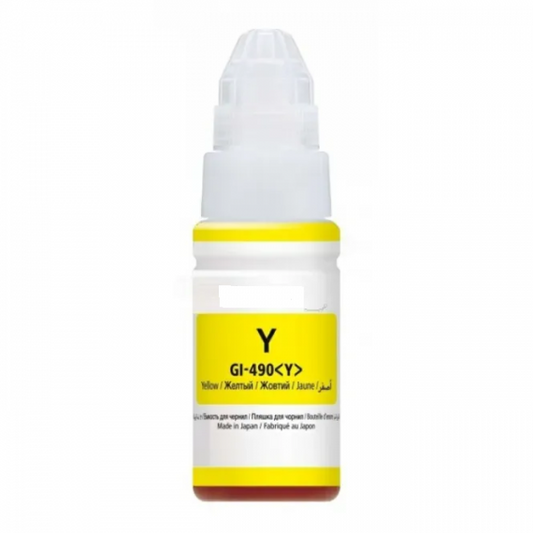 Inchiostro GI-490Y giallo 0666C001 dye serbatoio flacone compatibile per Canon Pixma G1400,G2200,G3200,G3400 GI490 70ml
