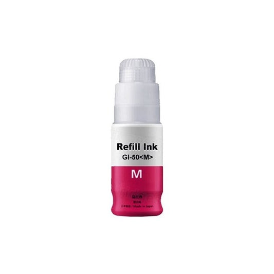 INCHIOSTRO GI-50M MAGENTA 3404C001 SERBATOIO FLACONE COMPATIBILE INK DYE PER CANON PIXMA G5050,G6050,G7050,GM4040 GI50 70ml
