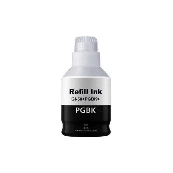 INCHIOSTRO GI-50PGBK NERO 3386C001 SERBATOIO FLACONE COMPATIBILE INK PIGMENTATO PER CANON PIXMA G5050,G6050,G7050 GI50 170ml
