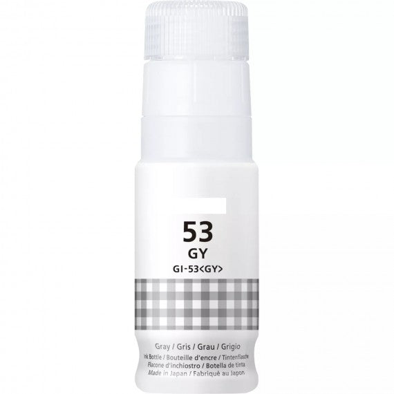 INCHIOSTRO GI-53GY GRIGIO 4708C001 SERBATOIO FLACONE COMPATIBILE INK DYE PER CANON PIXMA G650,G550 GI53 CAPACITA' 60ml