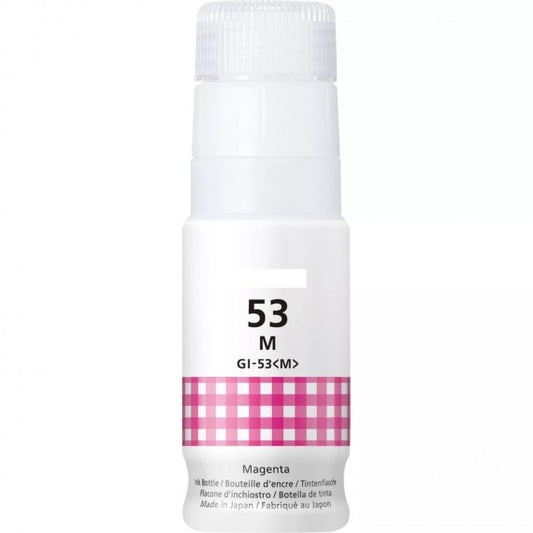INCHIOSTRO GI-53M MAGENTA 4681C001 SERBATOIO FLACONE COMPATIBILE INK DYE PER CANON PIXMA G650,G550 GI53 CAPACITA' 60ml