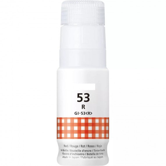 INCHIOSTRO GI-53R ROSSO 4717C001 SERBATOIO FLACONE COMPATIBILE INK DYE PER CANON PIXMA G650,G550 GI53 CAPACITA' 60ml