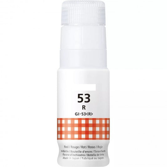 INCHIOSTRO GI-53R ROSSO 4717C001 SERBATOIO FLACONE COMPATIBILE INK DYE PER CANON PIXMA G650,G550 GI53 CAPACITA' 60ml