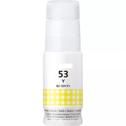 INCHIOSTRO GI-53Y GIALLO 4690C001 SERBATOIO FLACONE COMPATIBILE INK DYE PER CANON PIXMA G650,G550 GI53 CAPACITA' 60ml