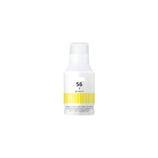 INCHIOSTRO GI-56Y GIALLO 4432C001 SERBATOIO FLACONE COMPATIBILE INK PIGMENTATO PER CANON MAXIFY GX6050,GX7050 GI56 135ml