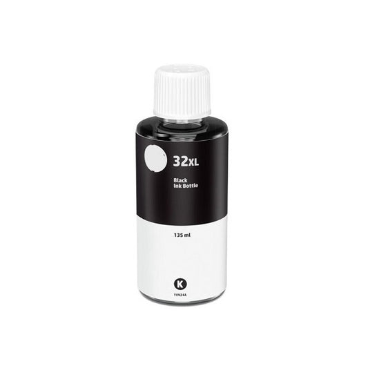INCHIOSTRO GT-32BK XL NERO 1VV24AE SERBATOIO FLACONE COMPATIBILE INK PIGMENTATO PER HP Smart Tank 513,455,457,555,559,570 135ml
