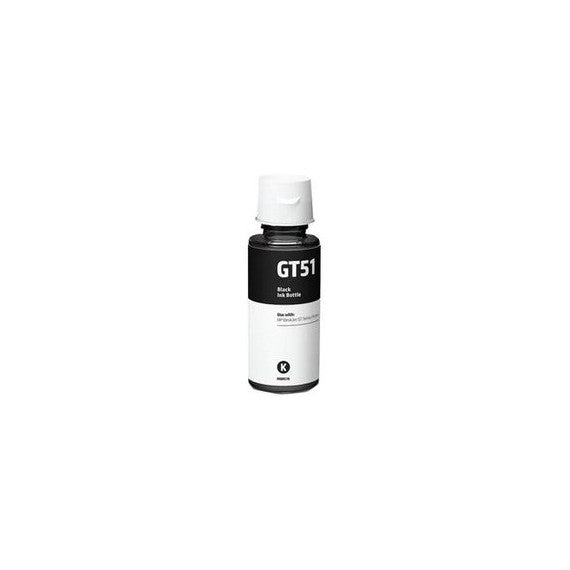 INCHIOSTRO GT-51BK NERO M0H57AA SERBATOIO FLACONE COMPATIBILE INK PIGMENTATO PER HP SMART 315,410,500,610,GT5800 GT51 90ml
