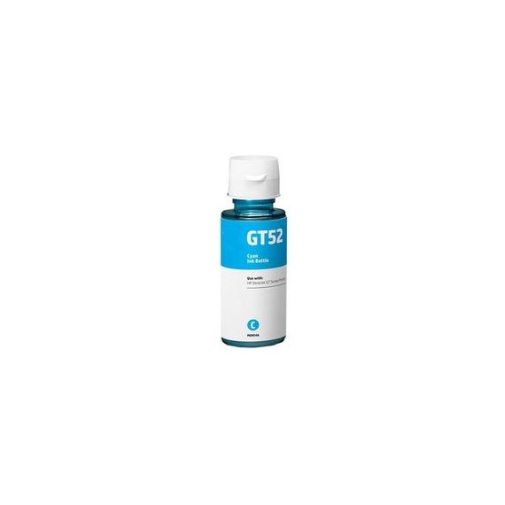 INCHIOSTRO GT-52C CIANO M0H54AE SERBATOIO FLACONE COMPATIBILE INK DYE PER HP SMART 315,410,500,610,GT5800 GT51 90ml