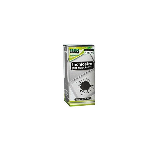 Inchiostro per cuscinetti - 30 ml - senza olio - nero - Lebez