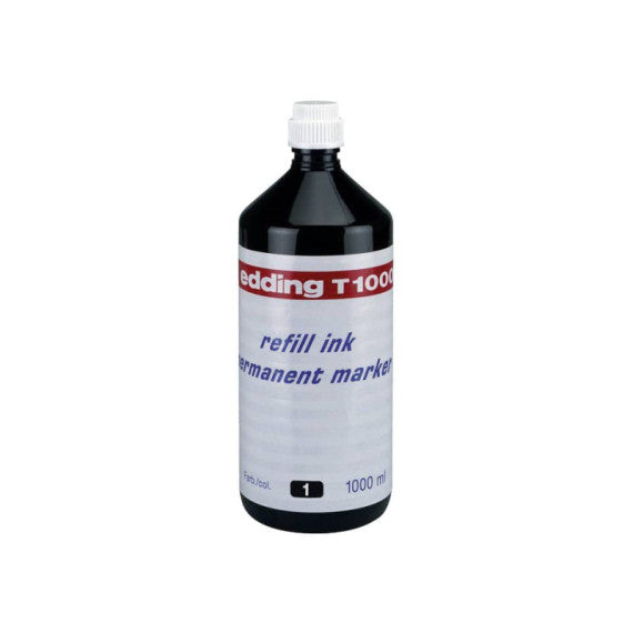 Inchiostro per ricarica marcatori permanenti  Edding 1 L nero 4-T1000001