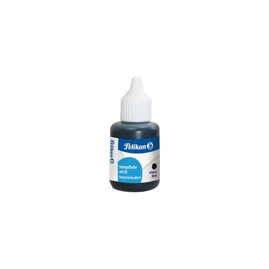 Inchiostro per timbri in metallo - con olio - 30 ml - nero - Pelikan
