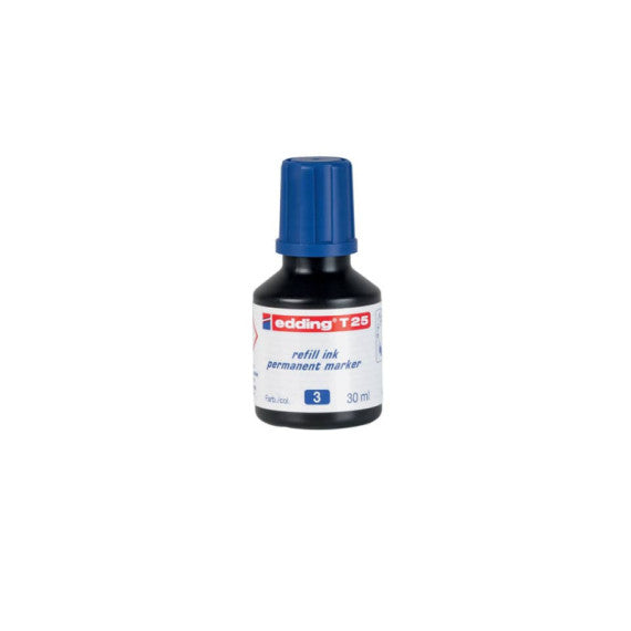 Inchiostro permanente per ricarica edding T 25 blu - 30 ml E-T25 003