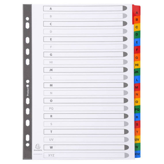 Intercalari stampati in digitale Exacompta Protect'o cartoncino A4 160g/mq 20 tasti AZ - 1111E