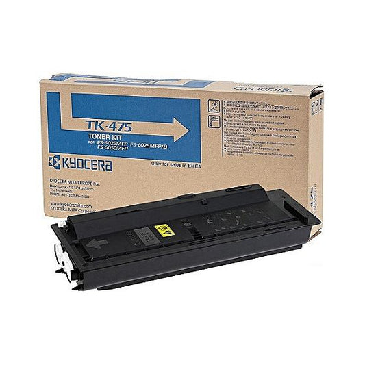 Kyocera TK475 nero 1T02K30NL0 toner originale per Kyocera FS 6025MFPB,6030MFP,FS-6525 TK-475 capacità 15.000 pagine