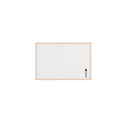 Lavagna bianca magnetica - 60 x 90 cm - cornice legno - bianco - Starline