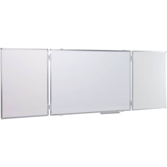 Lavagna bianca magnetica cancellabile Legamaster Economy plus 3 pannelli bianco 90x120-240 cm- 7-100554