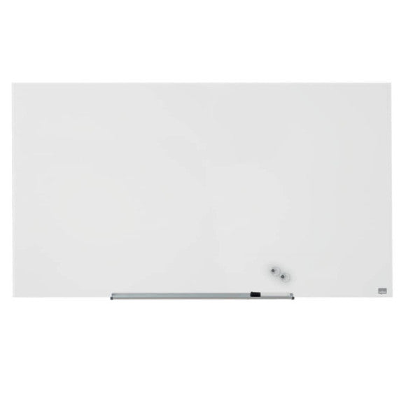 Lavagna bianca magnetica in vetro Nobo Diamond cancellabile 126,4x71,1 cm 1905177