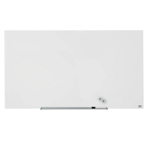 Lavagna bianca magnetica in vetro Nobo Diamond cancellabile 126,4x71,1 cm 1905177