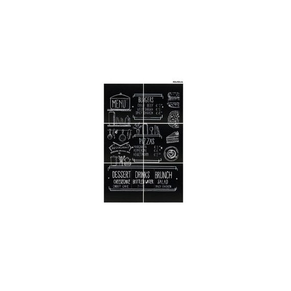 Lavagna da parete XXL - 40 x 40 cm - nero - Securit - set 6 pezzi affiancabili