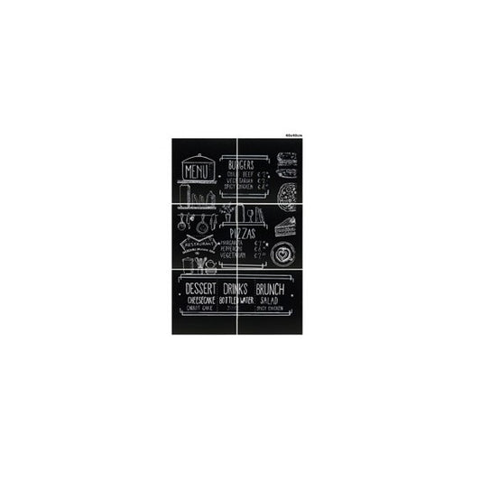 Lavagna da parete XXL - 40 x 40 cm - nero - Securit - set 6 pezzi affiancabili