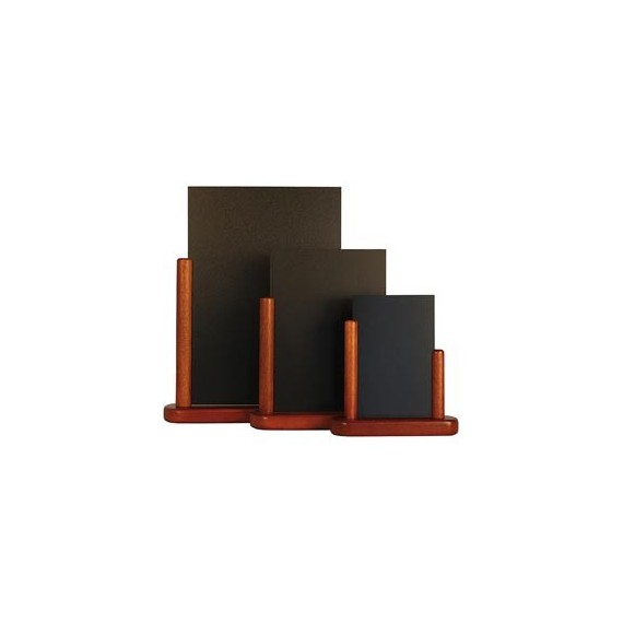 Lavagna da tavolo Elegant - A5 - 20 x 23 x 6 cm - mogano - Securit