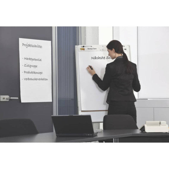 Lavagna da tavolo Post-it® Super Sticky 58,4 cm x 50,8 cm bianco 1 blocco da 20 fogli - 563R