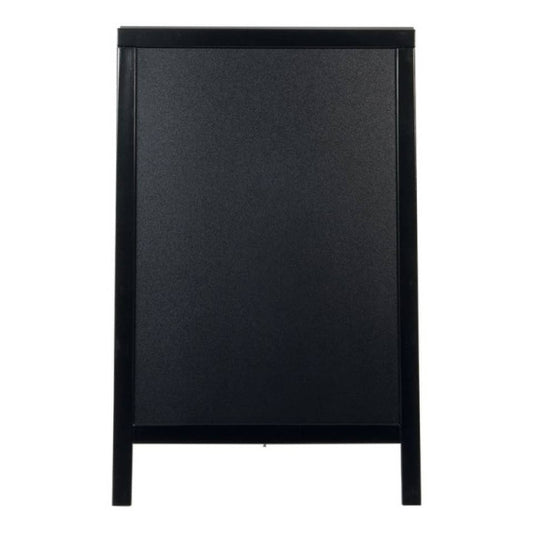 Lavagna da terra a gesso liquido Securit® Duplo in legno 55x85 cm nero SBD-BL-85