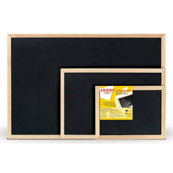 Lavagna in ardesia artificiale e cornice in legno Arda 40x60 cm - 872