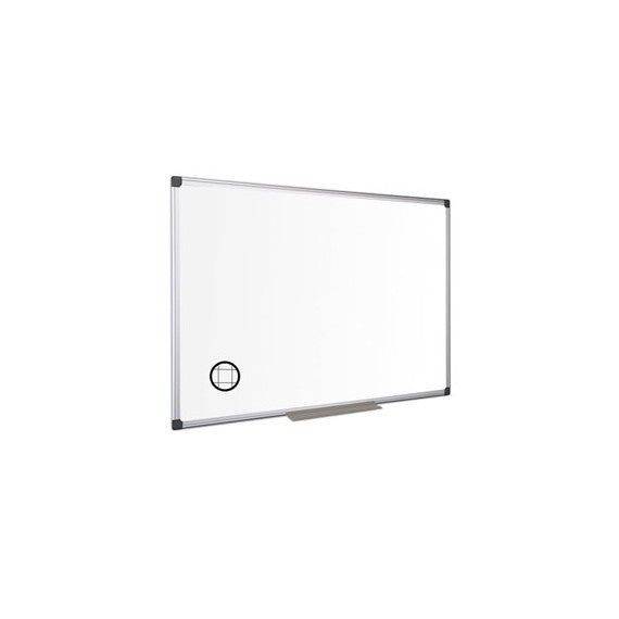 Lavagna magnetica Maya a quadretti - 60 x 90 cm - bianco - Bi-Office
