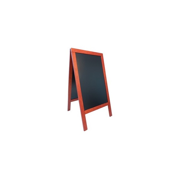 Lavagna Sandwich - cavalletto mogano - 71 x 135 cm - Securit