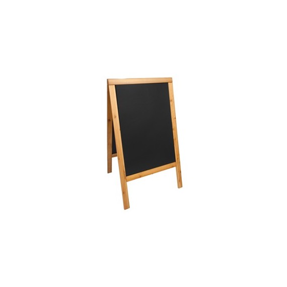 Lavagna Sandwich - cavalletto Teak - 69 x 125 cm - Securit